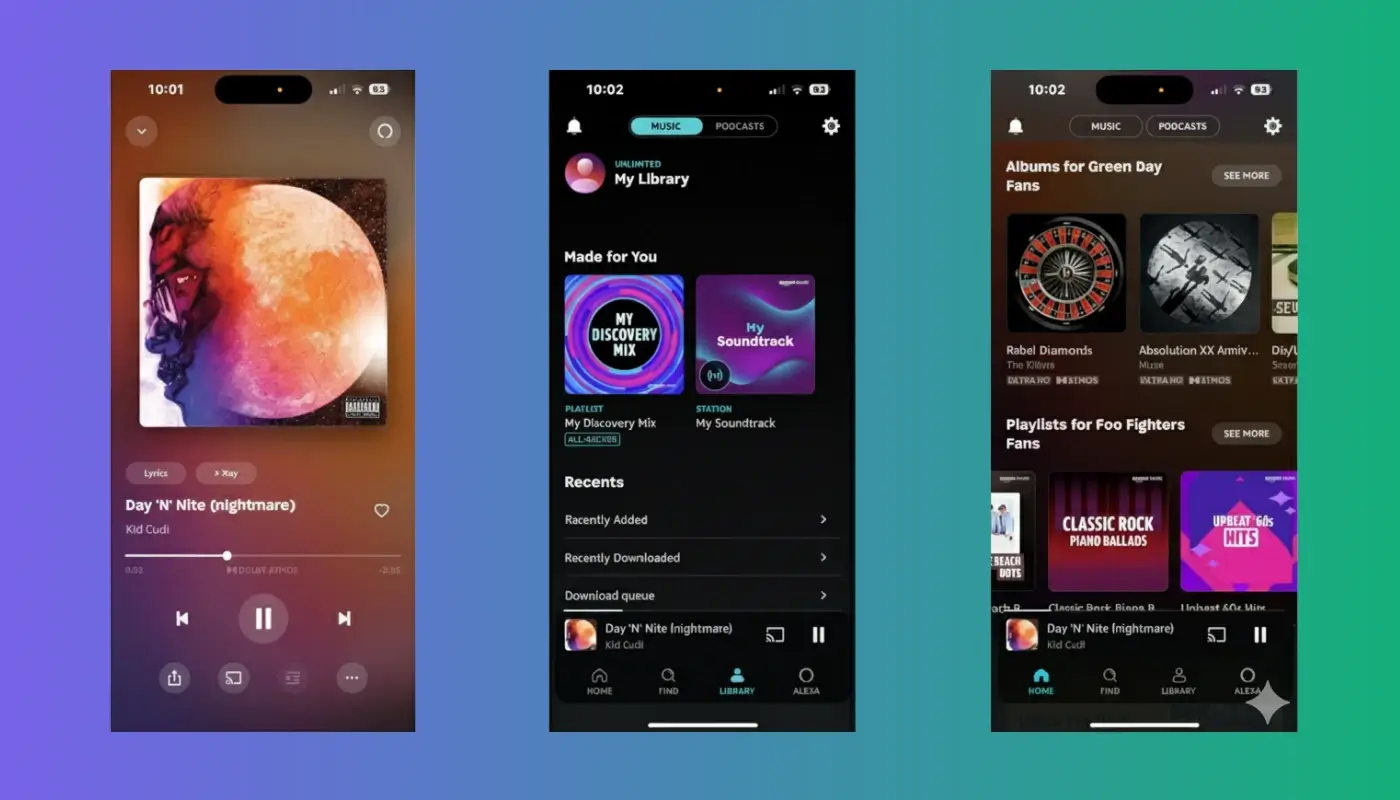 Amazon Music界面设计展示