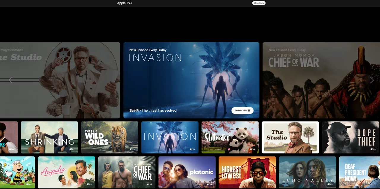 Apple TV+官网主页