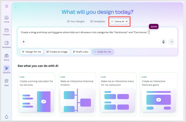 Canva AI设计工具图像生成演示 - 商业风格图像