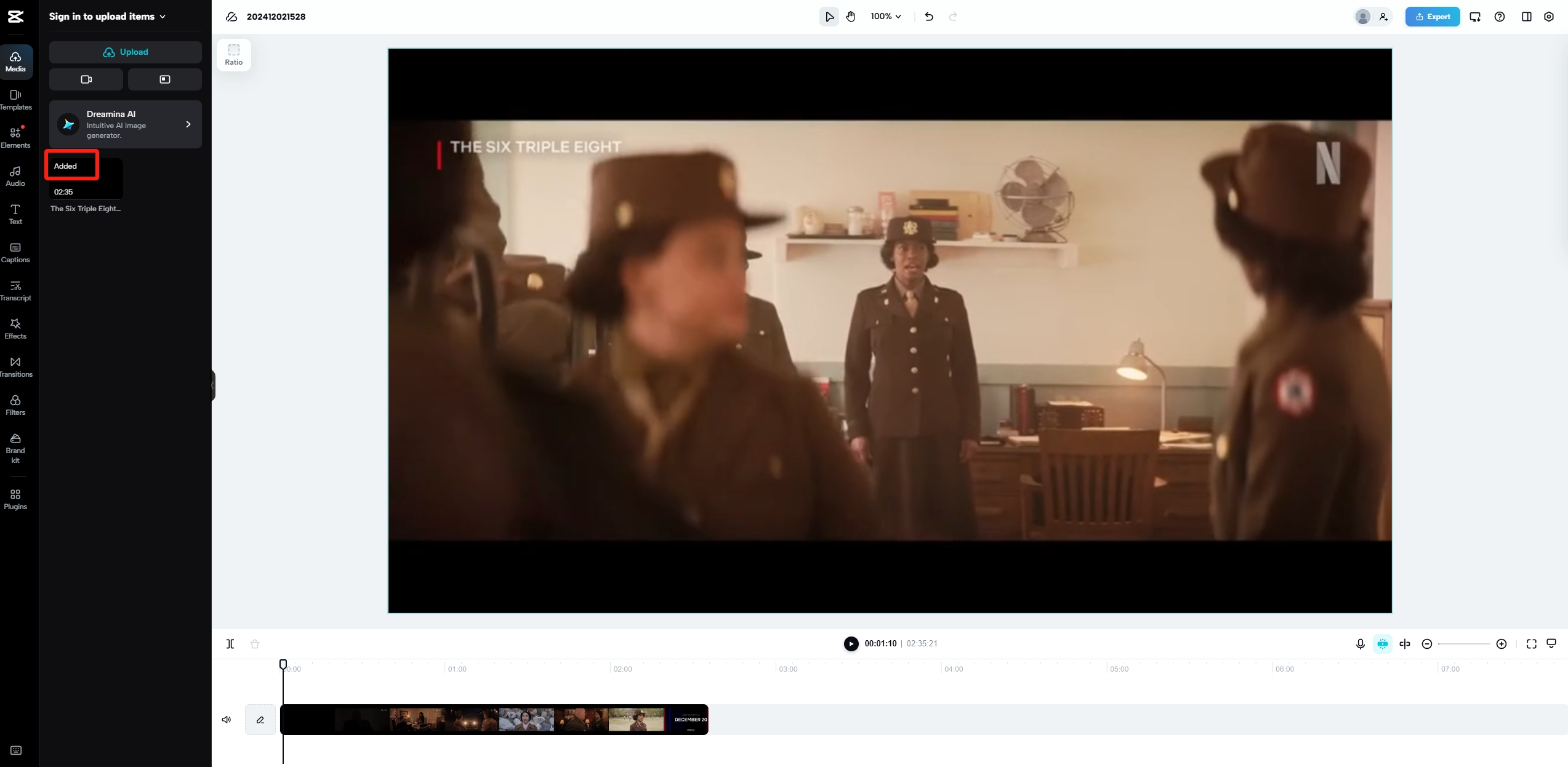 CapCut打开按钮界面截图