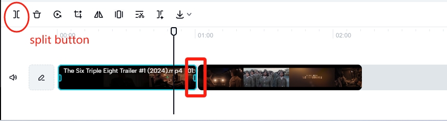 CapCut分割剪辑操作界面截图