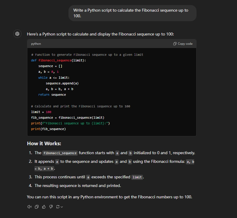 ChatGPT编程辅助功能演示