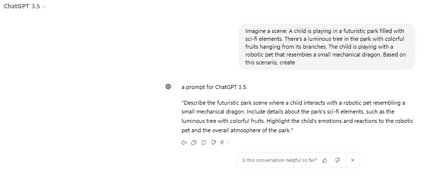 ChatGPT 3.5娱乐内容生成功能演示