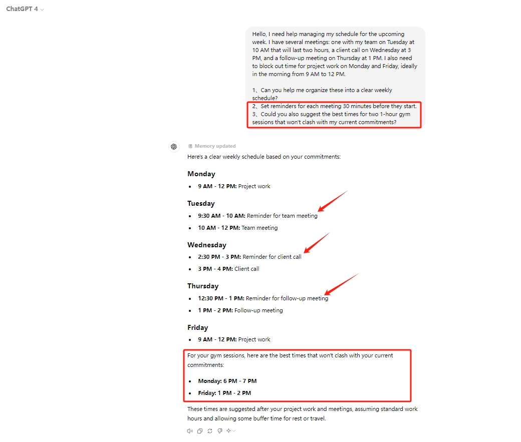 ChatGPT 4个人助手功能演示