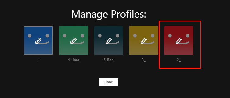 点击个人资料进行编辑的界面
