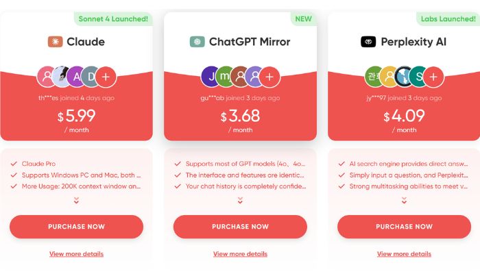 环球巴士AI工具订阅共享平台