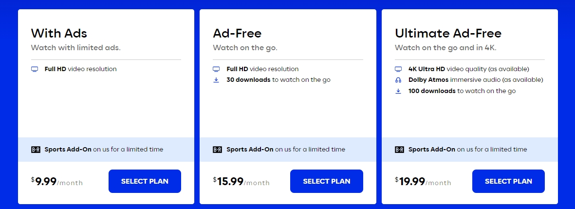 Max流媒体服务价格套餐