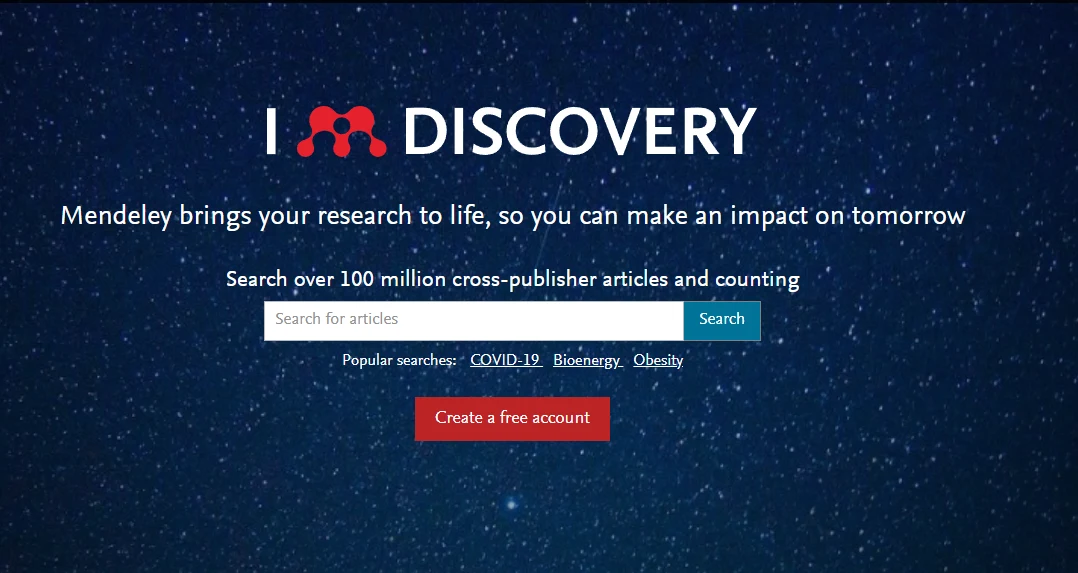 Mendeley人工智能文献管理工具界面展示