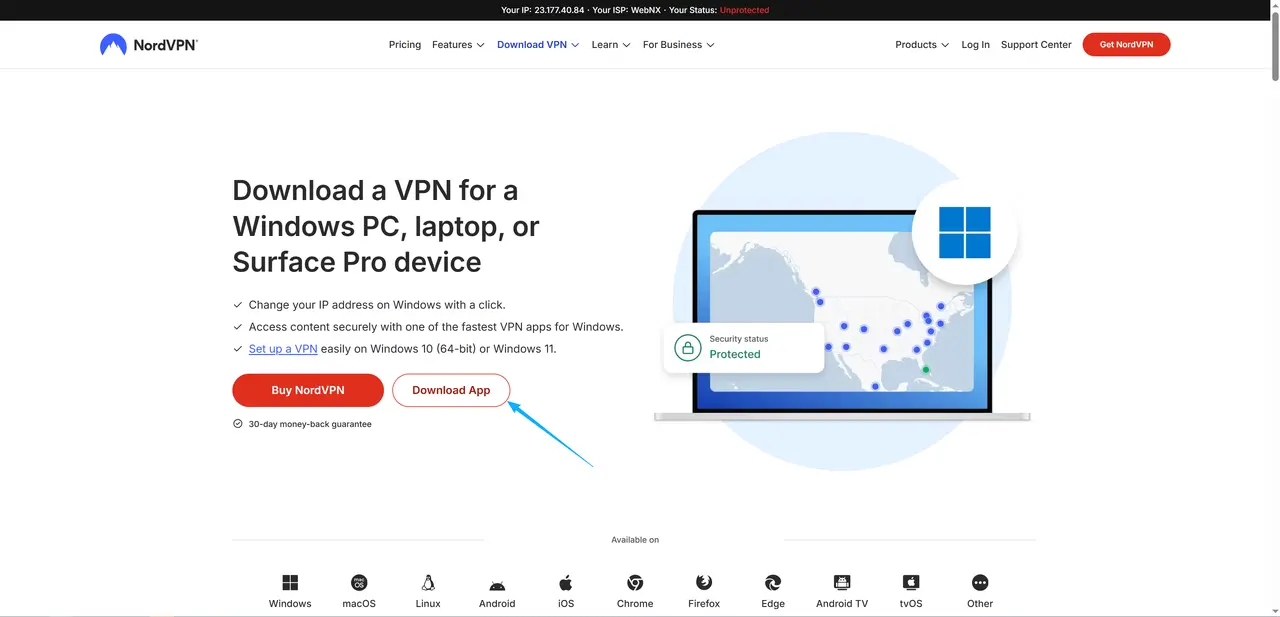 NordVPN应用程序界面截图