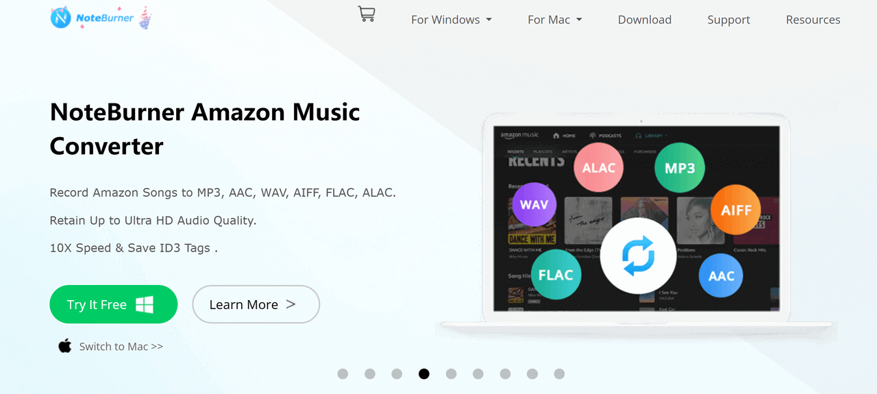 NoteBurner Spotify音乐转换器界面