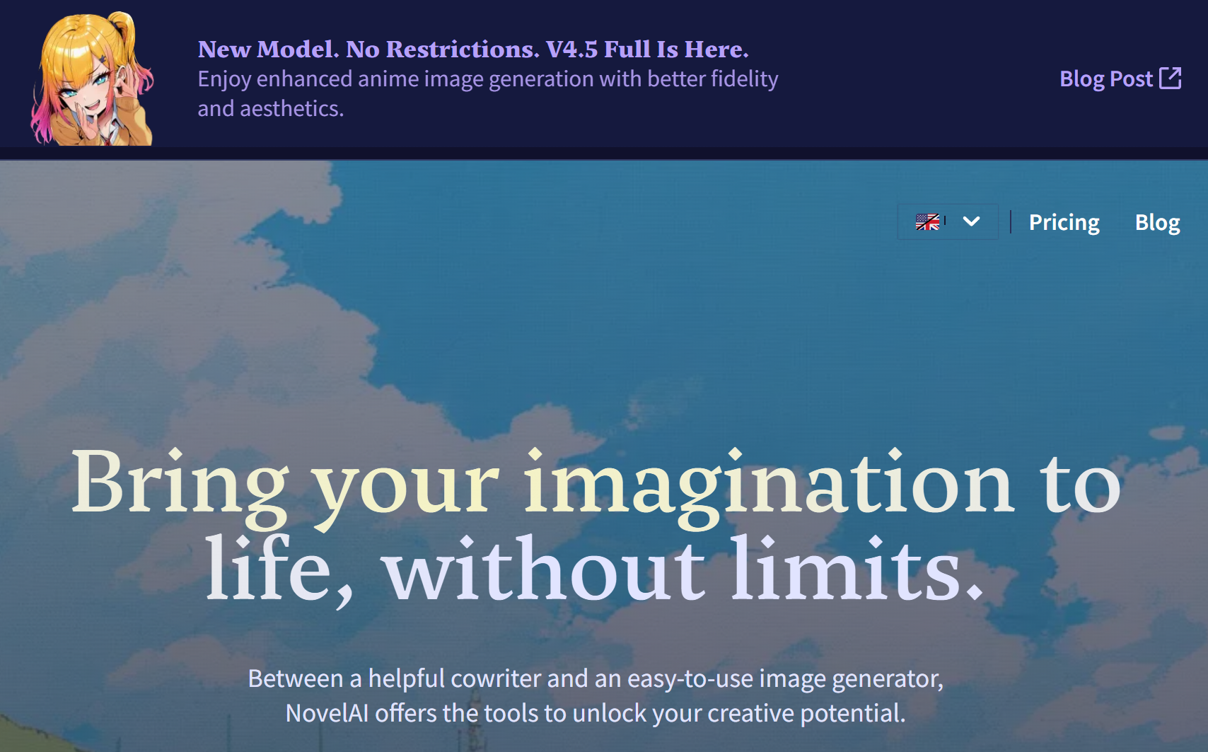 NovelAI界面截图，展示AI写作助手功能
