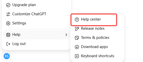 OpenAI官方支持帮助中心页面