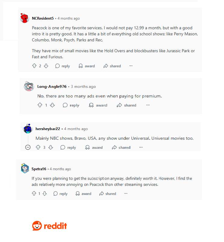 Peacock TV广告体验对比：不同套餐的广告时长和用户体验分析