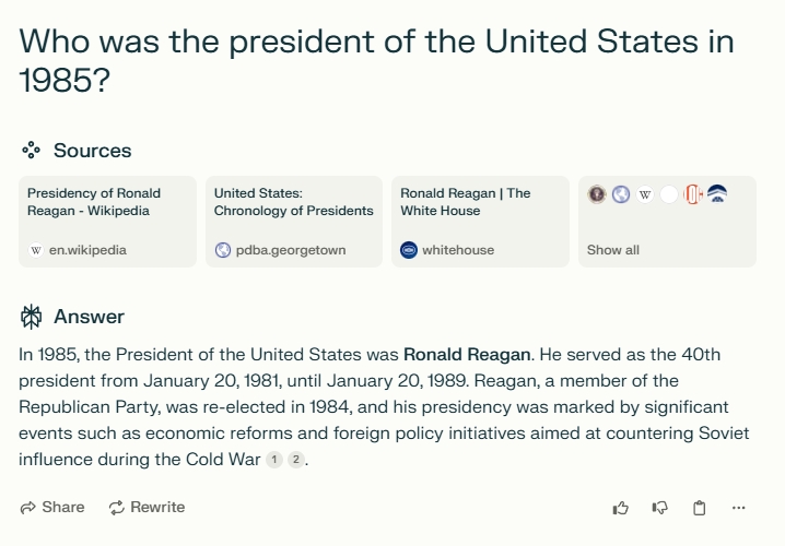 Perplexity AI事实核查功能演示