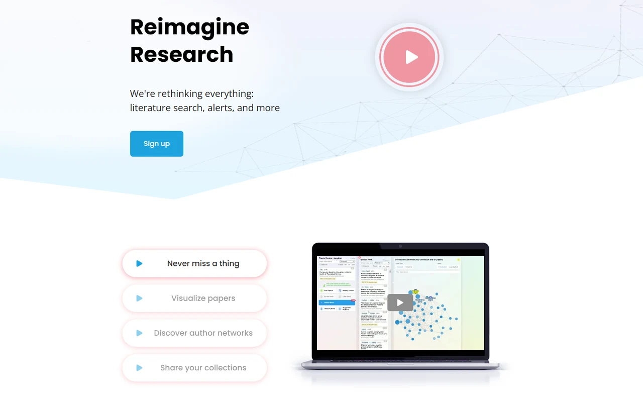 Research Rabbit AI学术搜索工具可视化网络展示