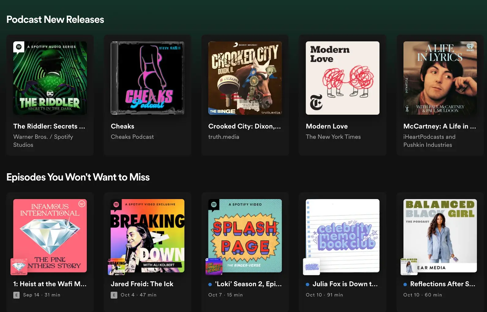 Spotify播客功能展示