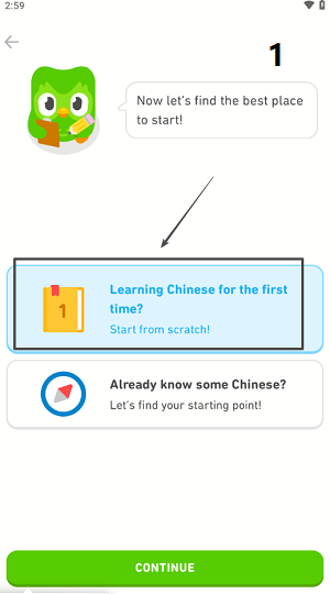 在Duolingo中选择要学习的语言